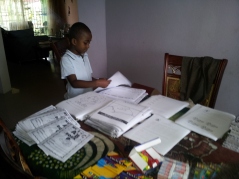 My kids love helping me sort out the packets for distribution